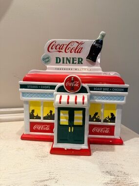 Coca Cola Red, Green & Yellow Diner Cookie Jar